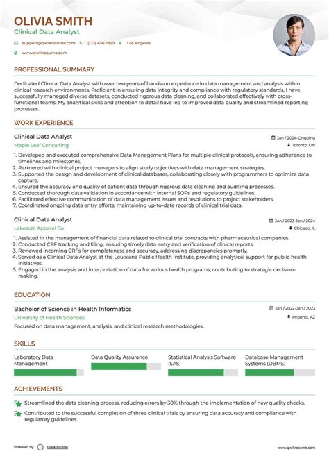 10+ Clinical Data Analyst Resume Samples & Templates for 2025