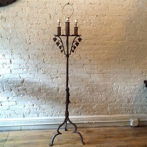 Early 20th Century Gothic Wrought Iron Floor Lamp in the Style of ...