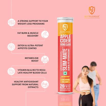 Buy Slim-Mate (Slim & Fit) Effervescent | Apple Cider Vinegar with ...