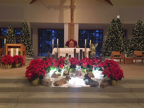 Christmas Sanctuary Decor at St. Patrick's Catholic Church