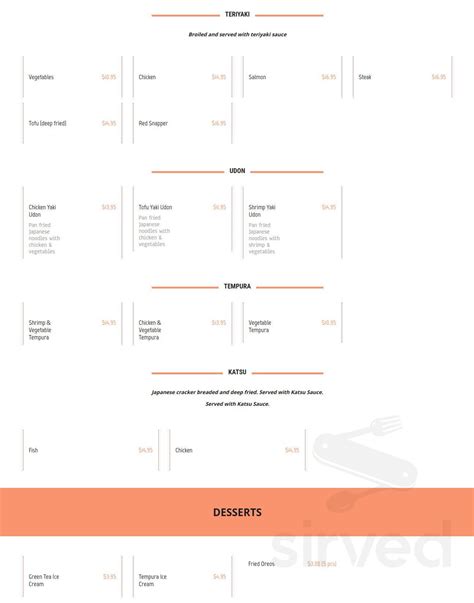 Fancy Q Sushi Bar and Grill menu in Brunswick, Georgia, USA