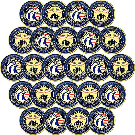 Amazon.com: 24 Pcs Military Thank You Coins Military Challenge Coins ...