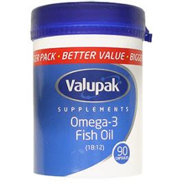 Buy Valupak Omega-3 Fish Oil 1000mg 90 Capsules Online