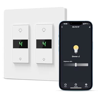 Milfra Smart Dimmer Switch 2Gang Digital Display India | Ubuy