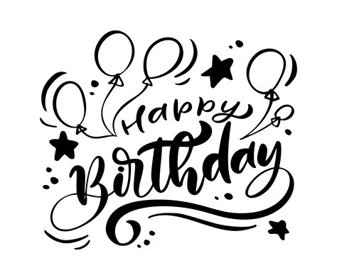 Happy Birthday To Print Fonts