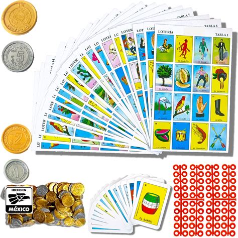 Cuitáxi The Loteria Mexican Bingo Game with 100 Mexican pesos for 20 ...