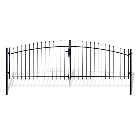 ALEKO DWGD13X5 DIY Arched Steel Dual Swing Driveway Gate Kit with Lock ...