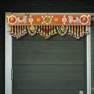 REPTUM DECOR Multi Color Flower Leaf Toran with Cow Patch and Ring ...