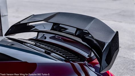 Aerodynamic track version rear spoiler SCL Performance for Porsche 911 992 Turbo S Virus2 Buy ...