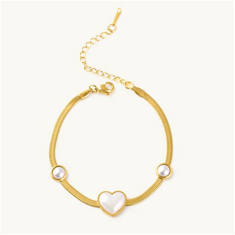 Shop Lunar Heart Gems Gold Bracelet for Women - PALMONAS