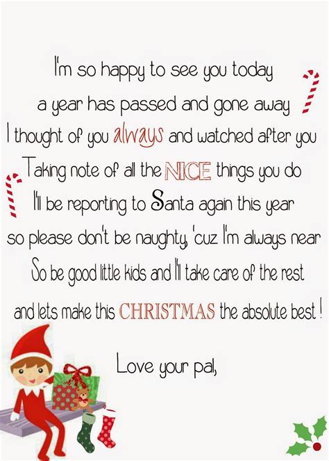 Free elf on the shelf return poem | Elf on shelf letter, Christmas elf ...
