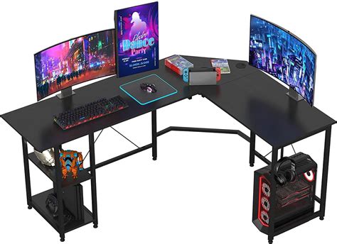 Buy FukiFuki L-Shaped Gaming Desk, 59.1 Corner Computer Office Desk ...