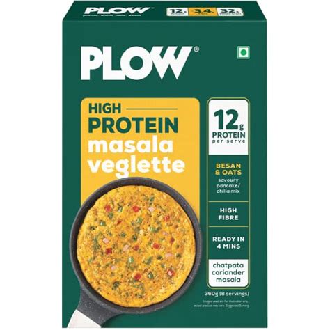 PLOW Veglette - Savoury Protein Pancake & Chilla Mix (Oats & Besan ...