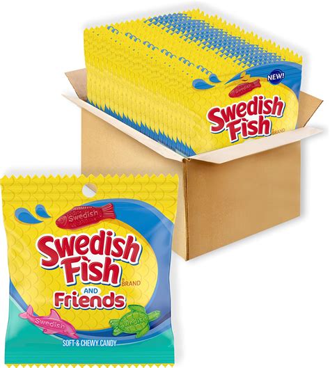 Amazon.com: SWEDISH FISH Mini Assorted Soft & Chewy Candy, Family Size ...