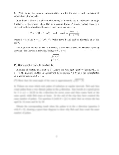 Image result for Sample Problem Special Relativity