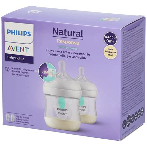 PHILIPS AVENT Natural Response Babyflasche mit AirFree-Ventil 2 St ...