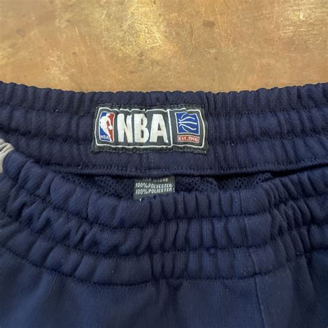 Classic NBA Basketball Shorts - Mesh Navy Blue Grey -… - Gem