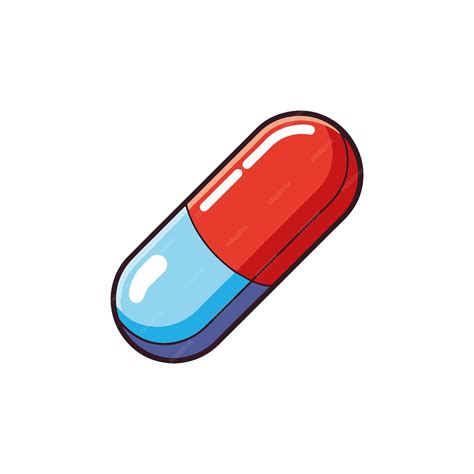 Pill clip art vector | Premium AI-generated vector