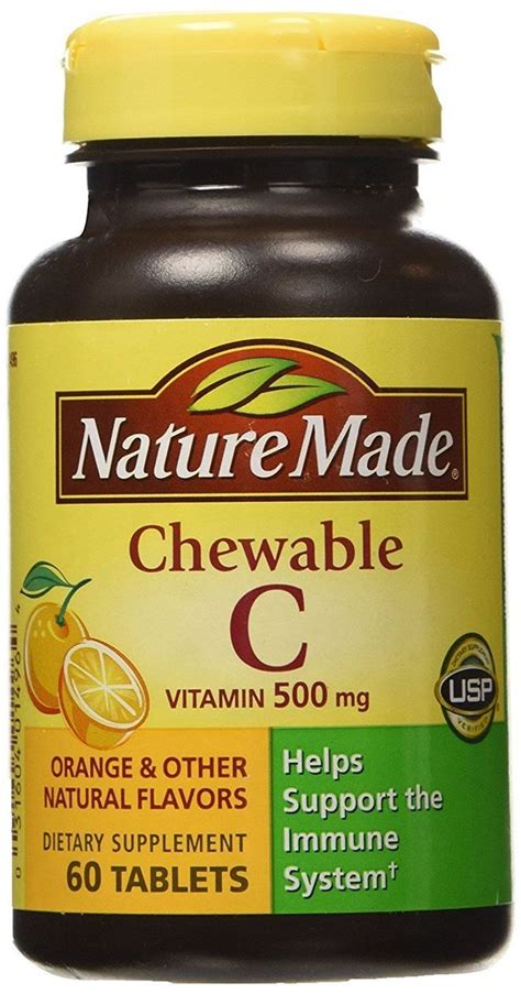 Nature Made 500 mg Vitamin C Chewable Tablet 60 Count