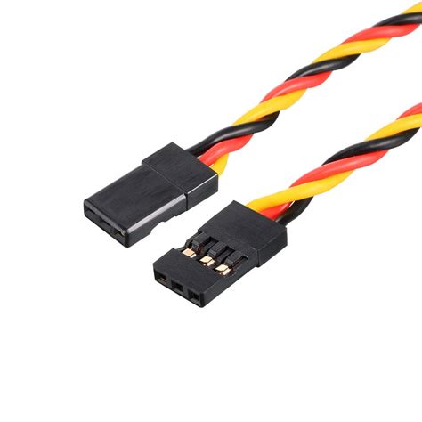 uxcell 10Pcs 23.5CM 3-Pin Male to Male Twisted Servo Extension Cable ...