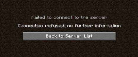 Image result for Connection Refused Error Minecraft