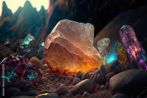 Ai 画矿石晶体 的图像结果