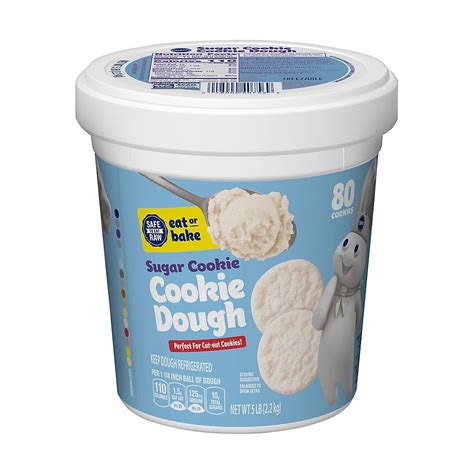 Pillsbury Sugar Cookie Dough, Bakes 80 Cookies, 5 lbs. | BJ's Wholesale ...