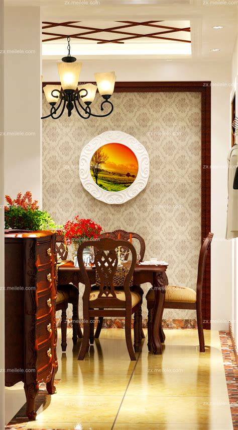 美式古典120㎡壁橱式客厅电视墙，打造自己的风格特点_合抱木家装案例效果图