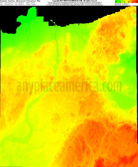 Free Douglas County, Wisconsin Topo Maps & Elevations