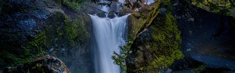 Download wallpaper forest, rocks, waterfalls, cascade, Columbia River ...