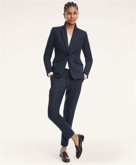 Brooks Brothers Women's Wool Flannel Jacket | Navy Brooks Brothers