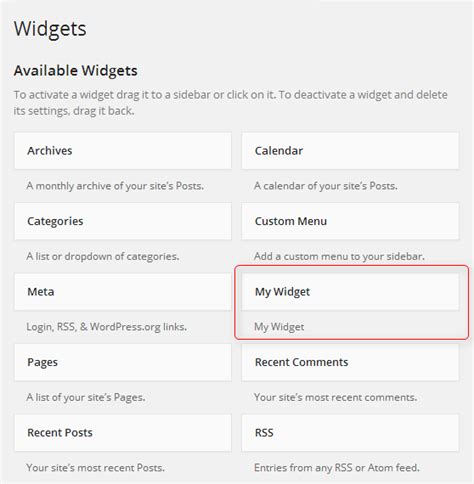 Rezultat imagine pentru Create Widget WordPress