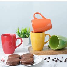 Buy Anwaliya Edesia Tapered Ceramic Coffee Mugs, 250 ml, Set of 6, Pure ...