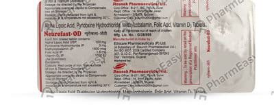 Neurofast Od Strip Of 10 Tablets: Uses, Side Effects, Price & Dosage ...