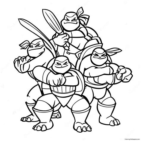 Teenage Mutant Ninja Turtles Coloring Page (55883-44207)