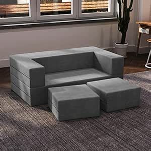 TRENDY VIBES- | 5x6 Feet, 2 Seater | C-Type- Sofa Cum Bed Jute Fabric ...