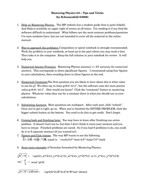 Mastering Physics: Your Ultimate Final Exam Guide