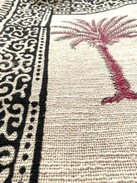 Hand blockprinted Cotton Sofa Throws-Palm Tree Design – Sumaavi