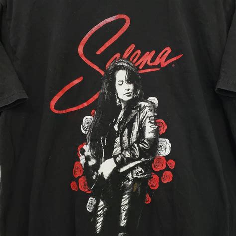 Selena Quintanilla Men's Black T Shirt Size Large - Gem
