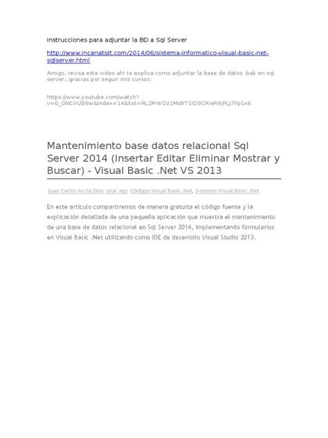 Adjuntar Base De Datos SQL Server 的图像结果