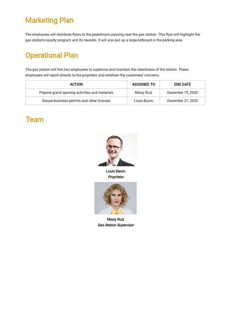 Filling Station Business Plan