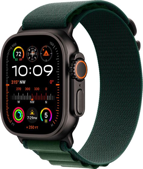 Apple Watch Ultra 2 (GPS+Cellular) 49mm Titanium Case with Dark Green ...