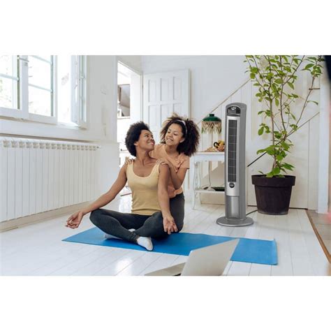 Wind Curve 42 in. 3-Speed Oscillating Platinum Tower | Ubuy India