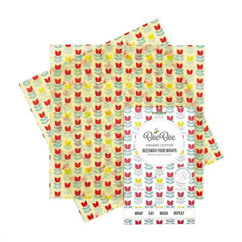 Beeswax Sandwich Wraps (Tulips) - BeeBee & Leaf