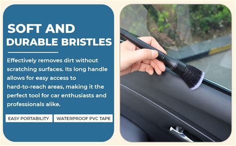 Car Duster Brush Set,Fine Bristle Brushes for Car Interior Detailing ...