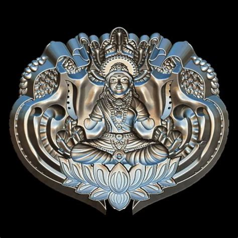 Buy Lakshmi 3D Model STL File Online - Divine Pendant Design