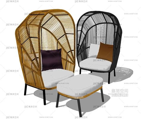 写意空间 RUCHÉ现代客厅大众休闲椅_设计素材库免费下载-美间设计
