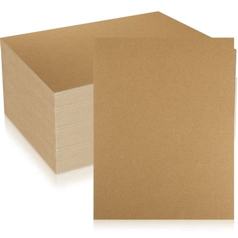 100 Sheets Chipboard Sheets 8.5 x 11 Inch Book Binding Chip Board Heavy ...