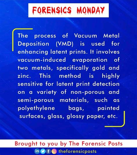 The Forensic Posts on LinkedIn: #vacuummetaldeposition #vmd # ...