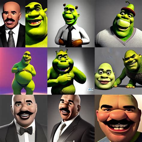photograph of steve harvey steve harvey but shrek, | Stable Diffusion